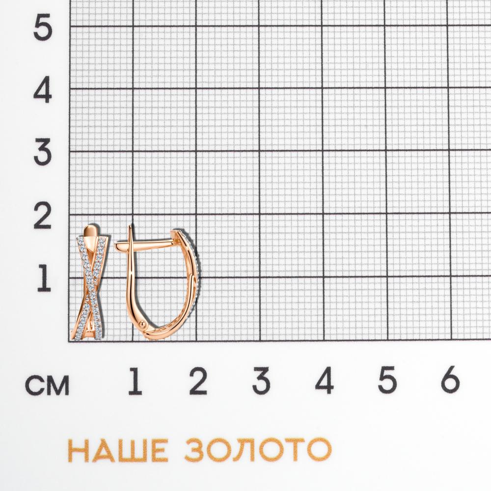 Золотые серьги  из красного золота 585 пробы ЯВ803-00833-10-00-20-00