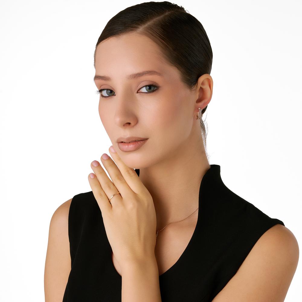 Золотые серьги  из красного золота 585 пробы ЯВ803-00833-10-00-20-00