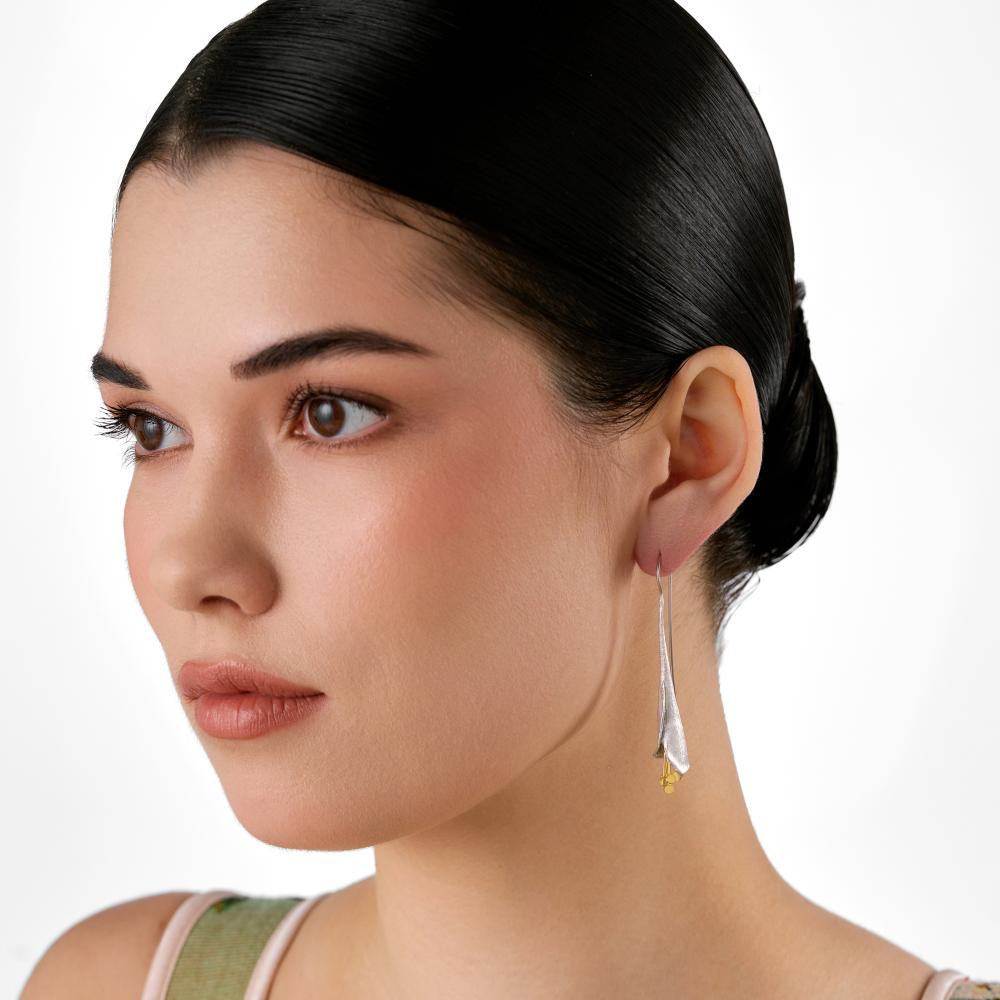 Серебряные серьги протяжки Karen silver design УТЕС1138МРДУ1