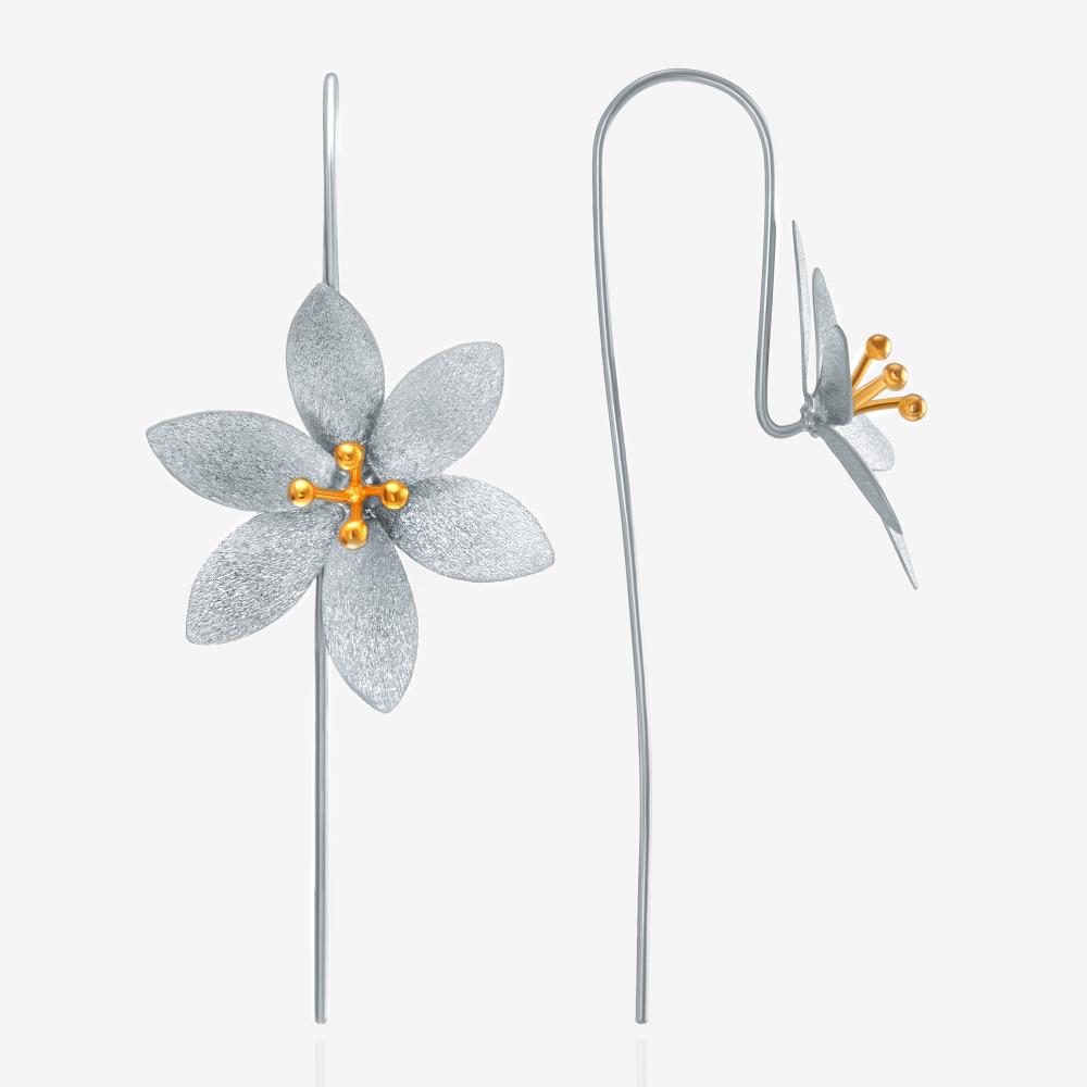 Серебряные серьги протяжки Karen silver design УТЕС1943МРДУ1