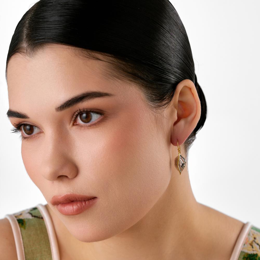 Серебряные серьги протяжки Karen silver design УТЕС1261МПРДУ1