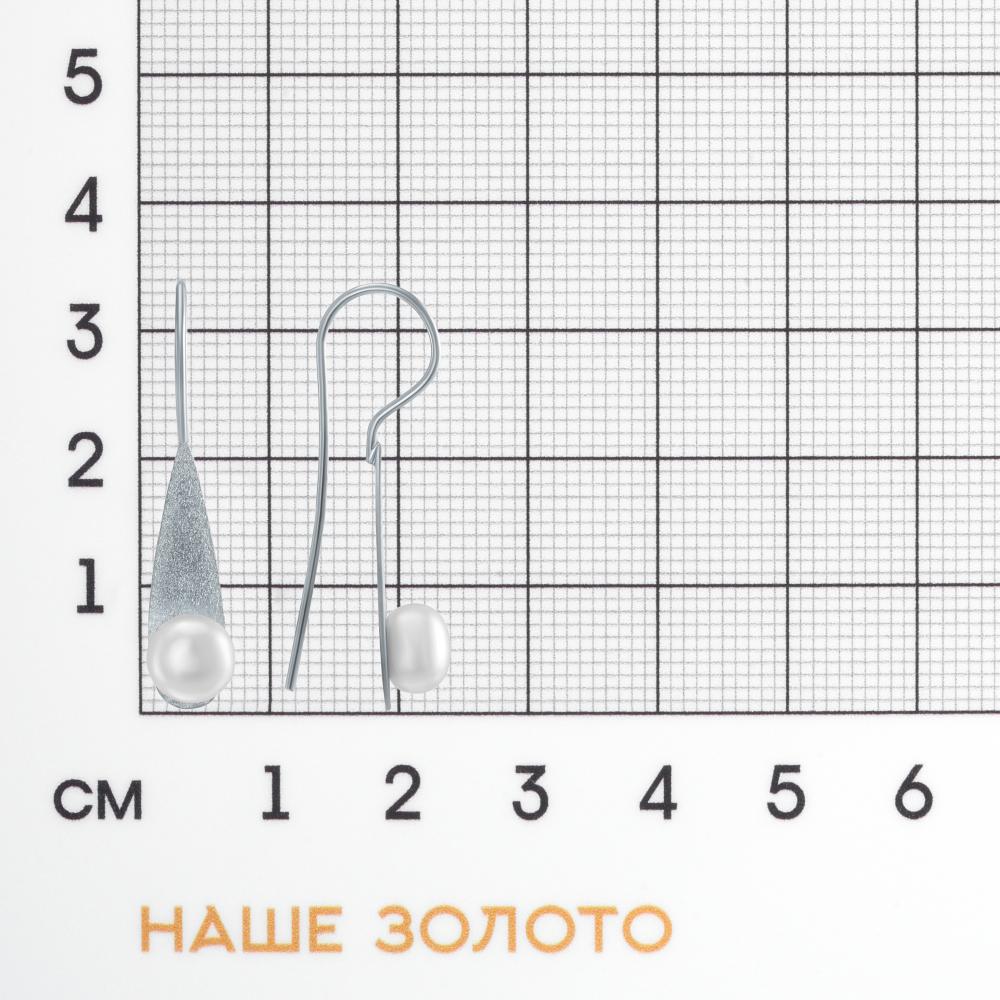 Серебряные серьги протяжки Karen silver design УТЕ4580МРДПЛ1