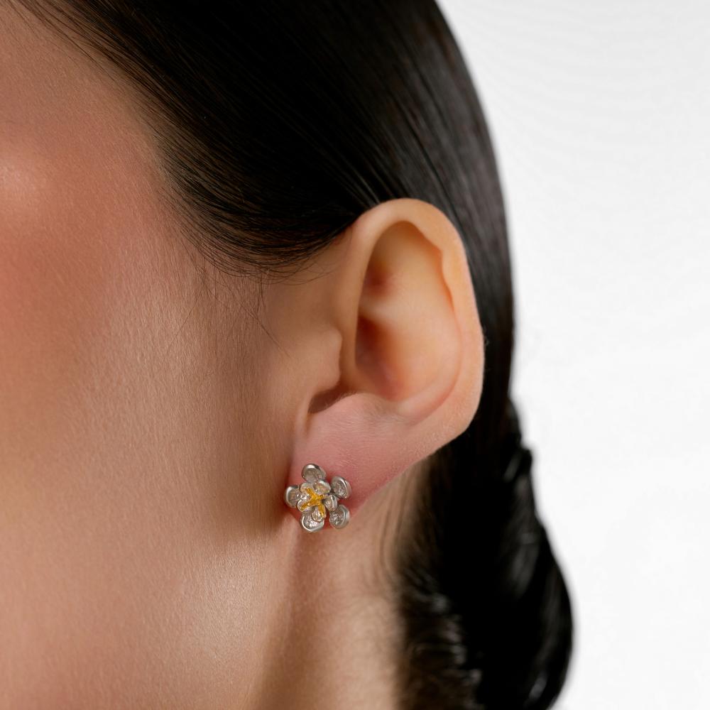 Серебряные серьги гвоздики Karen silver design УТЕС3360МПРДУ1