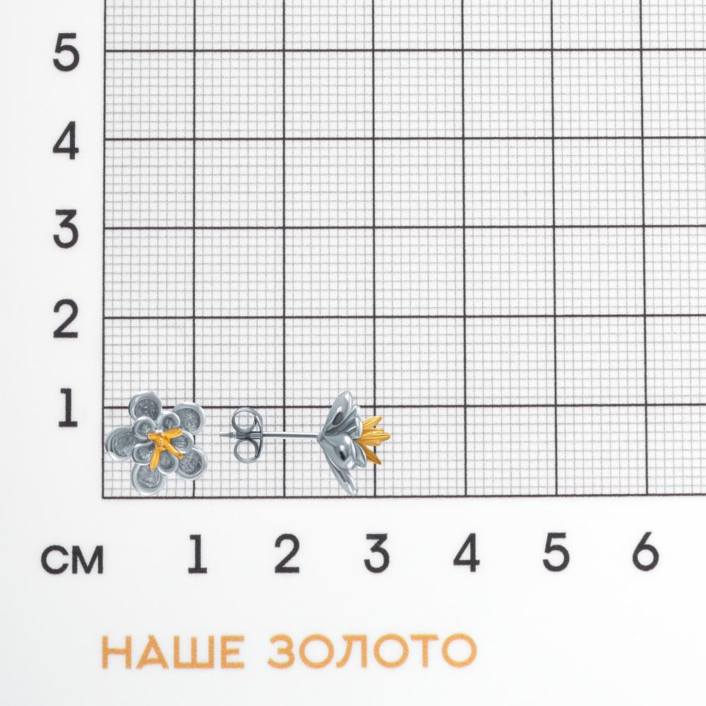 Серебряные серьги гвоздики Karen silver design УТЕС3360МПРДУ1