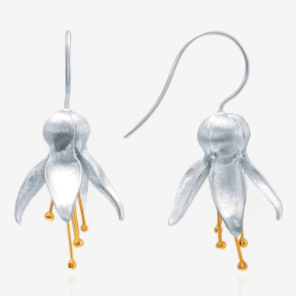 Серебряные серьги протяжки Karen silver design УТЕС2260МРДУ1