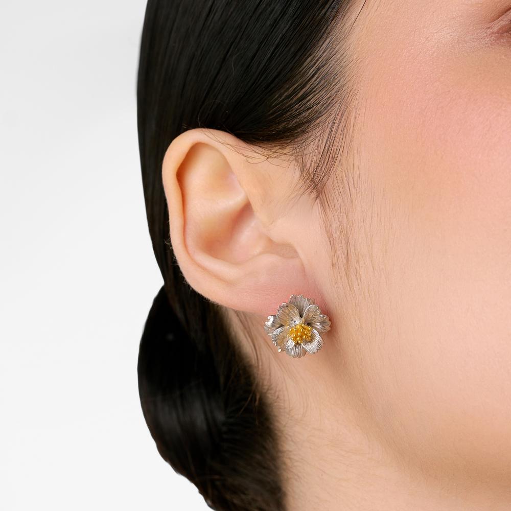 Серебряные серьги гвоздики Karen silver design УТЕС3355РДУ1