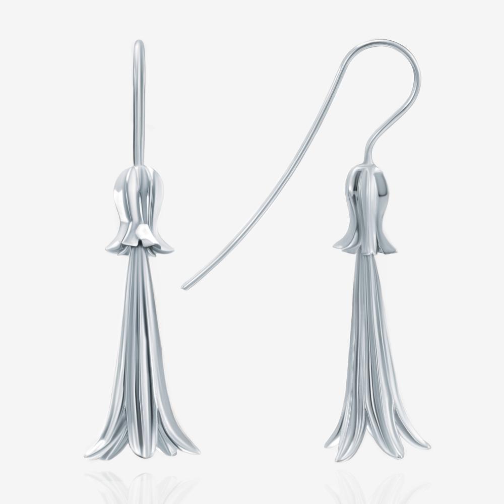 Серебряные серьги протяжки Karen silver design УТЕС3359РД