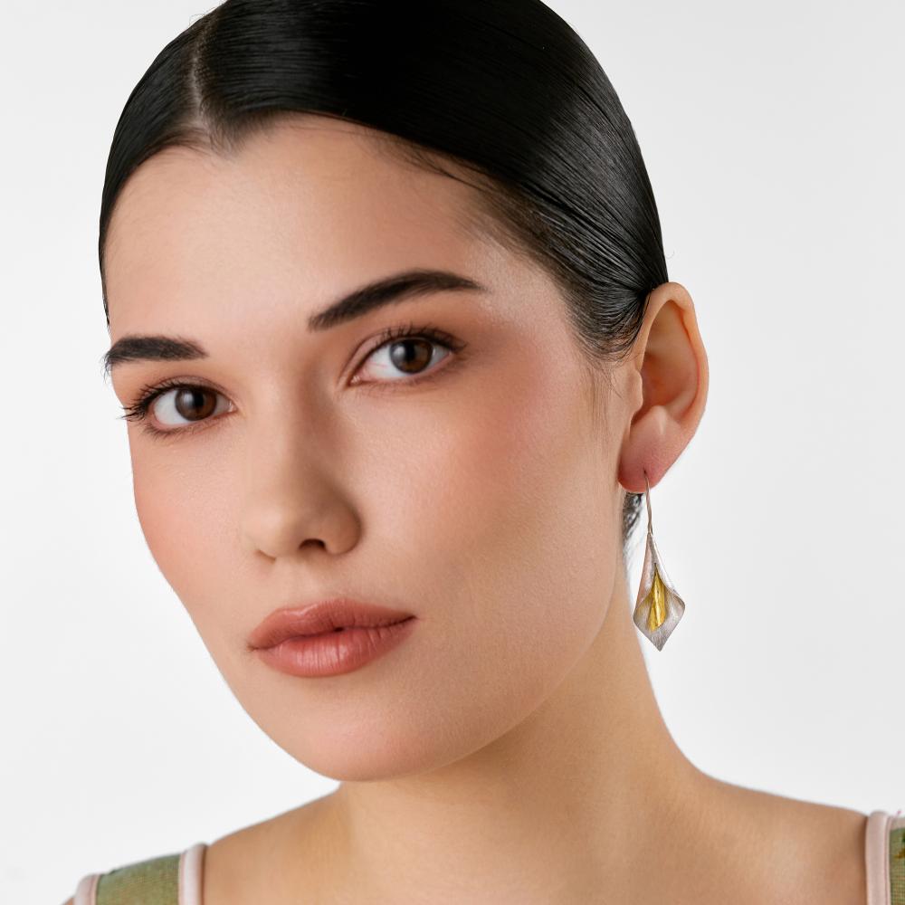 Серебряные серьги протяжки Karen silver design УТЕС2263МРДУ1