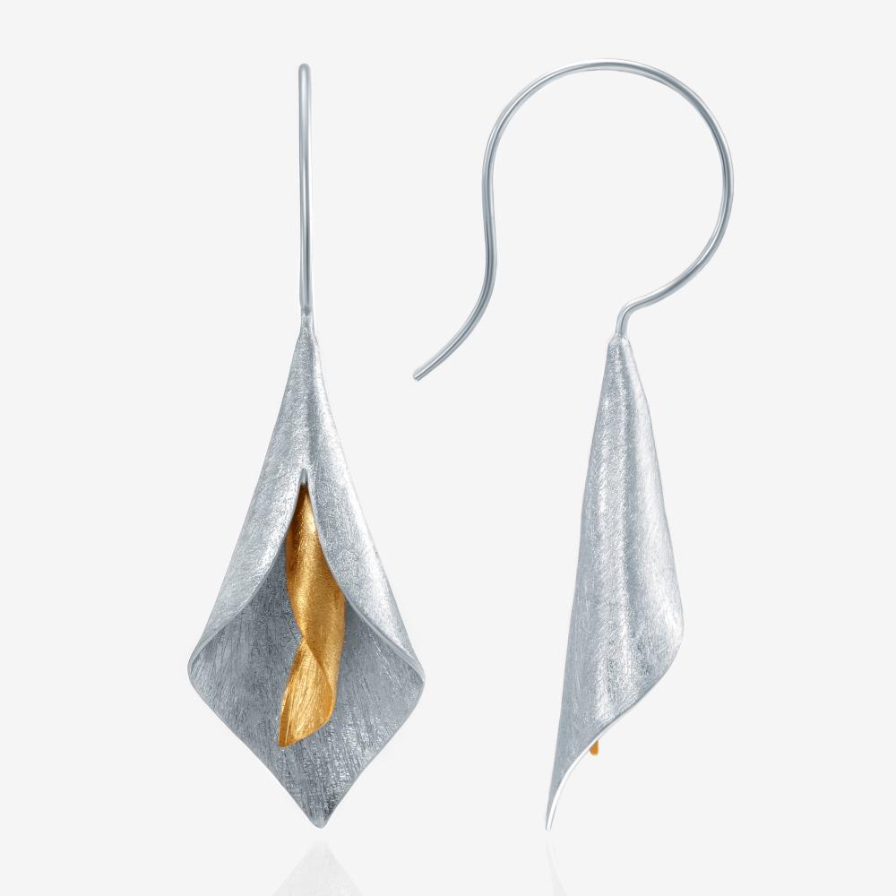 Серебряные серьги протяжки Karen silver design УТЕС2263МРДУ1
