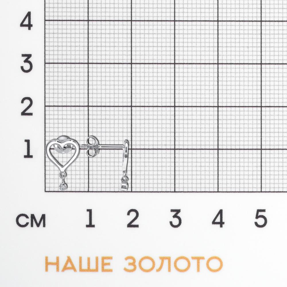 Серебряные серьги гвоздики Candidus silver co КЬКС-ЕС-3Ф458-06