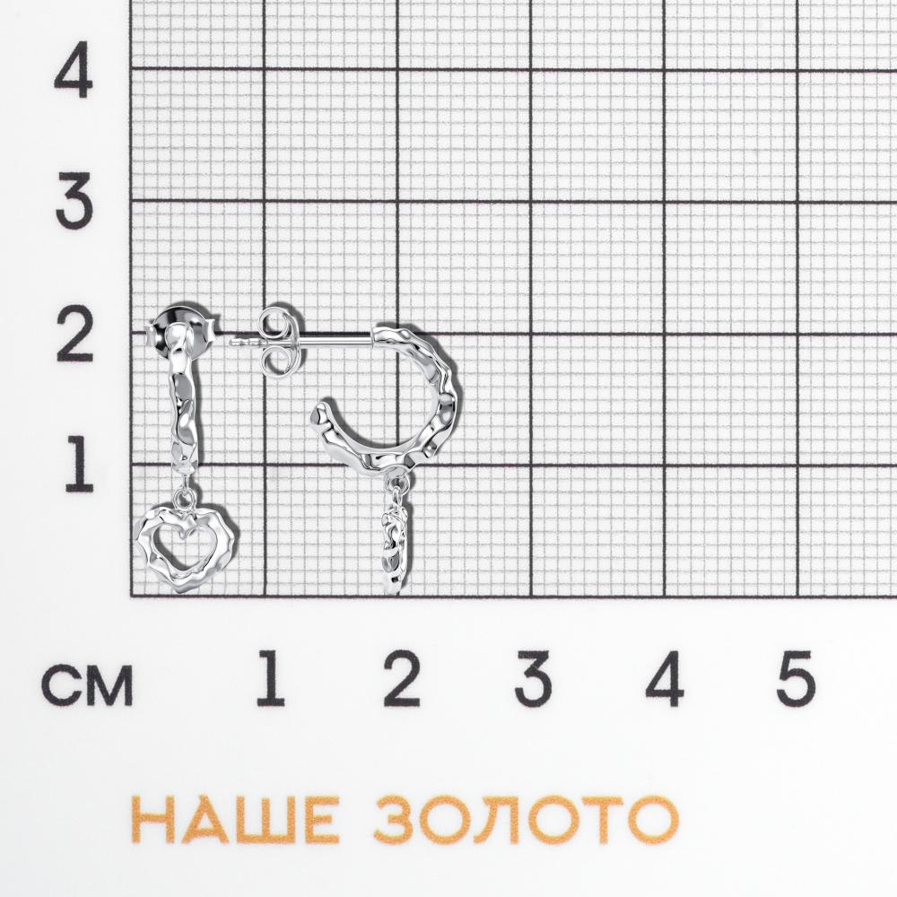 Серебряные серьги гвоздики Candidus silver co КЬКС-EП-3Ф469-06