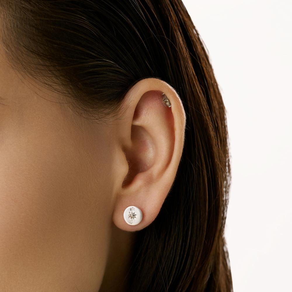 Серебряные серьги гвоздики Candidus silver co КЬКС-ЕС-3Ф481-06
