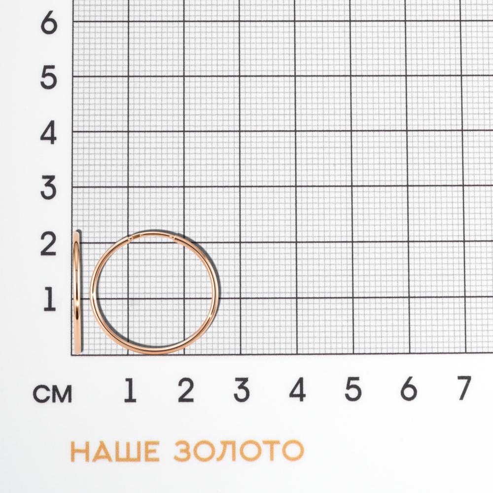 Золотые серьги конго Ювелир трейд из красного золота 585 пробы ЮЙ210-20-1120-00 -375