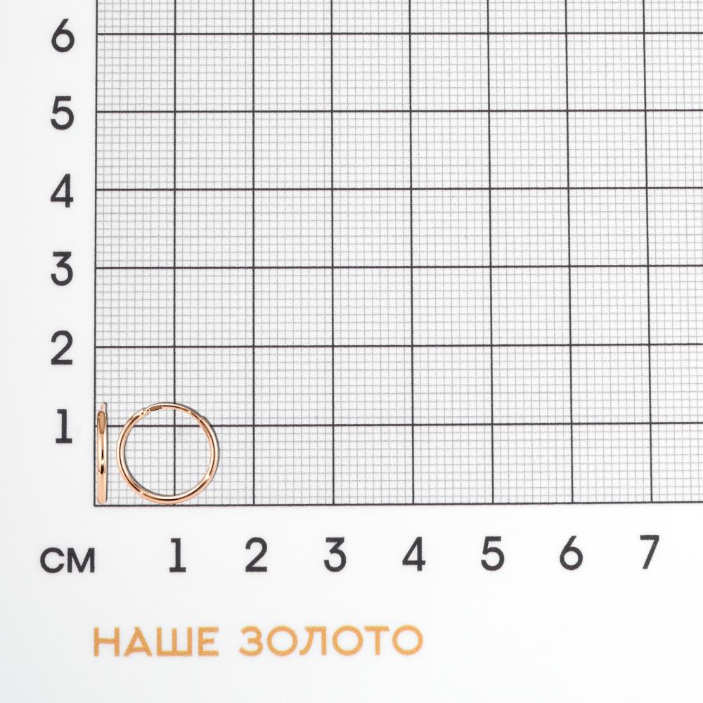 Золотые серьги конго Ювелир трейд из красного золота 585 пробы ЮЙ210-20-1110-00-375