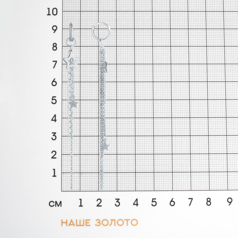 Серебряные серьги подвесные Золотые купола ЗК0222035-00245