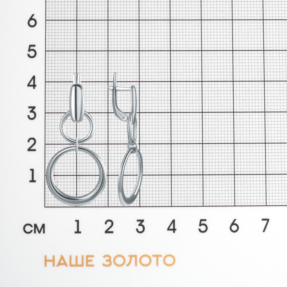 Серебряные серьги подвесные Золотые купола ЗК0222051-00245