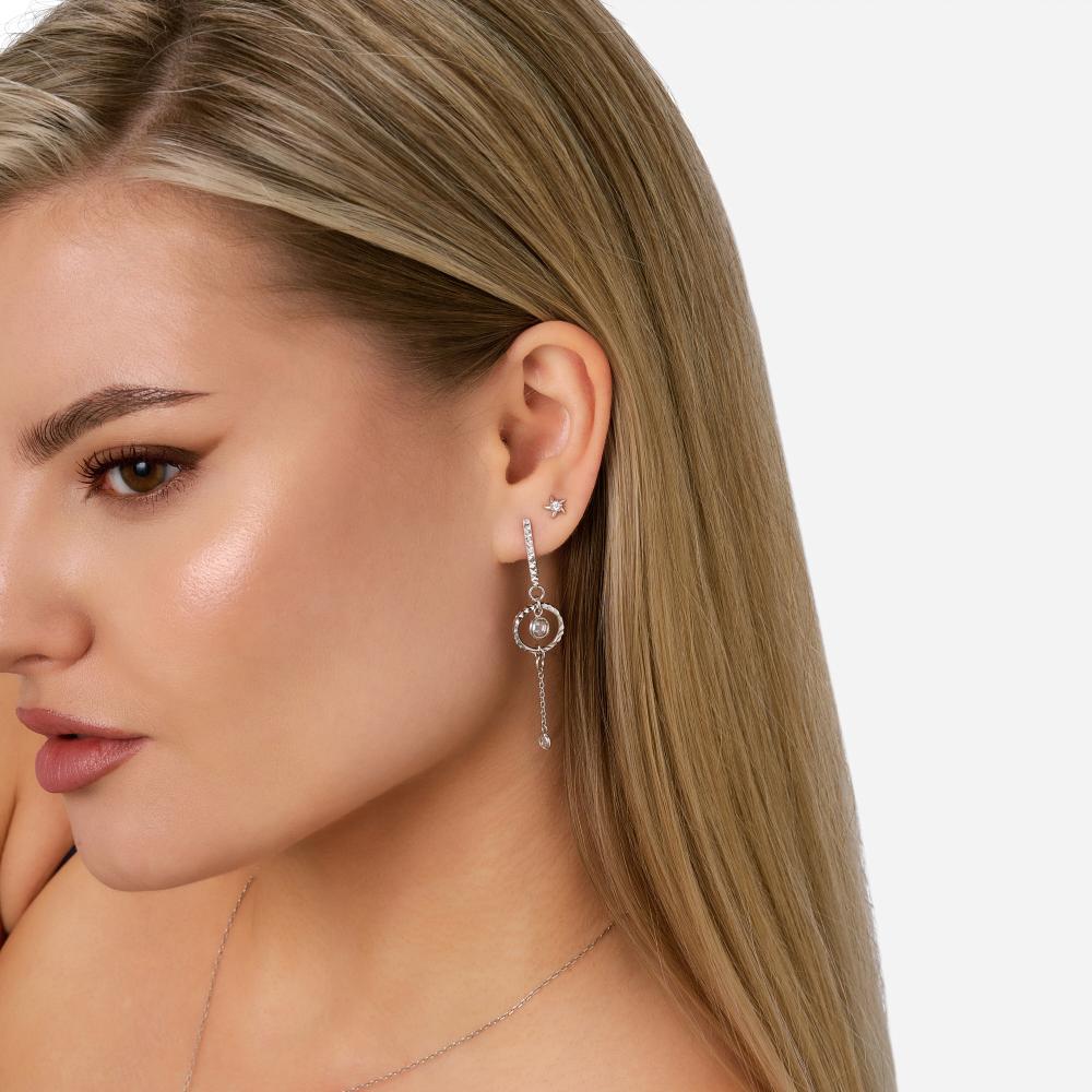 Серебряные серьги подвесные Золотые купола ЗК2171702-00775