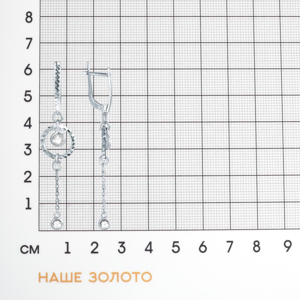 Серебряные серьги подвесные Золотые купола ЗК2171702-00775