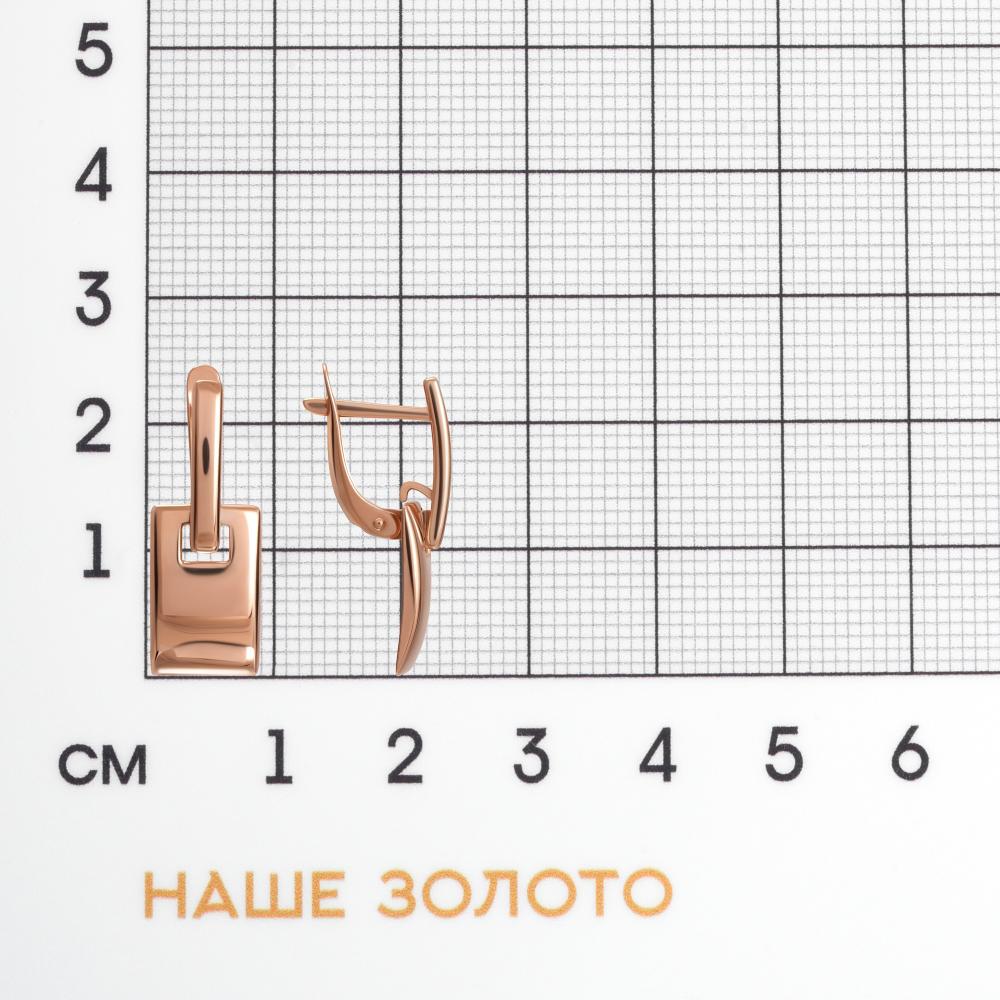 Золотые серьги подвесные Талант из красного золота 585 пробы ТБ14-0П-0000-26741