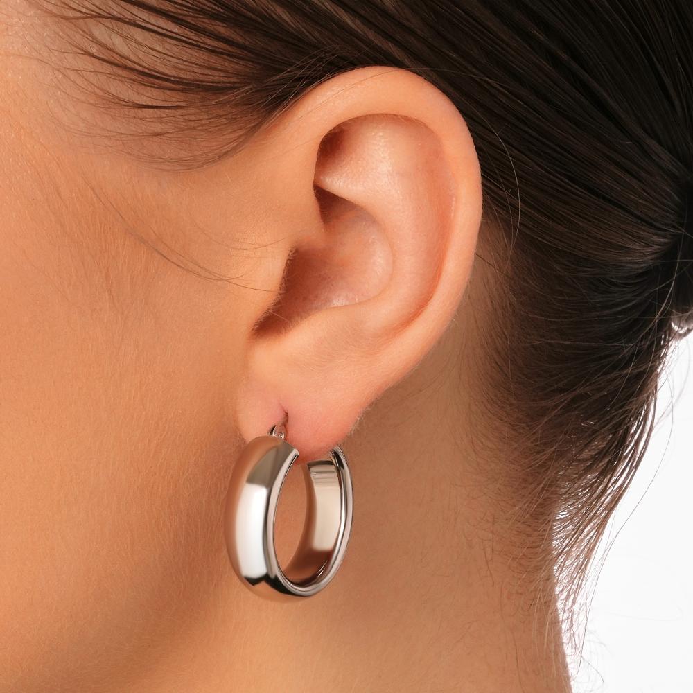 Серебряные серьги конго Almond ЭЫТТЕ481825