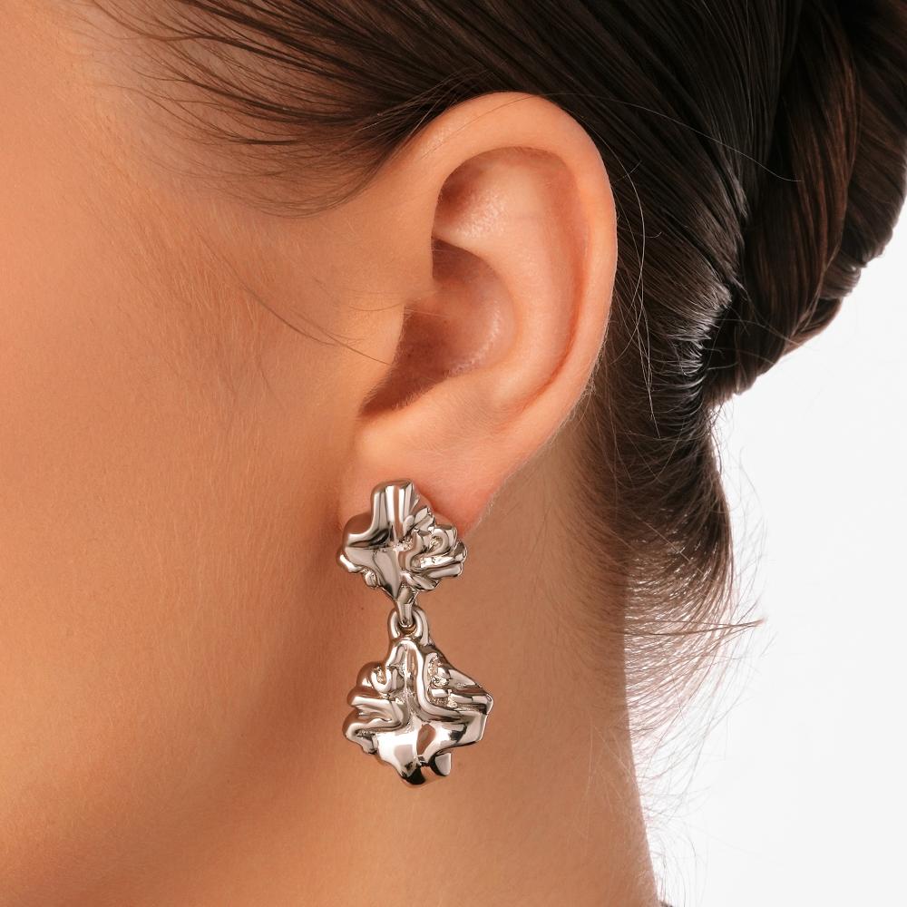 Серебряные серьги подвесные Almond ЭЫЕЕЕФ258В