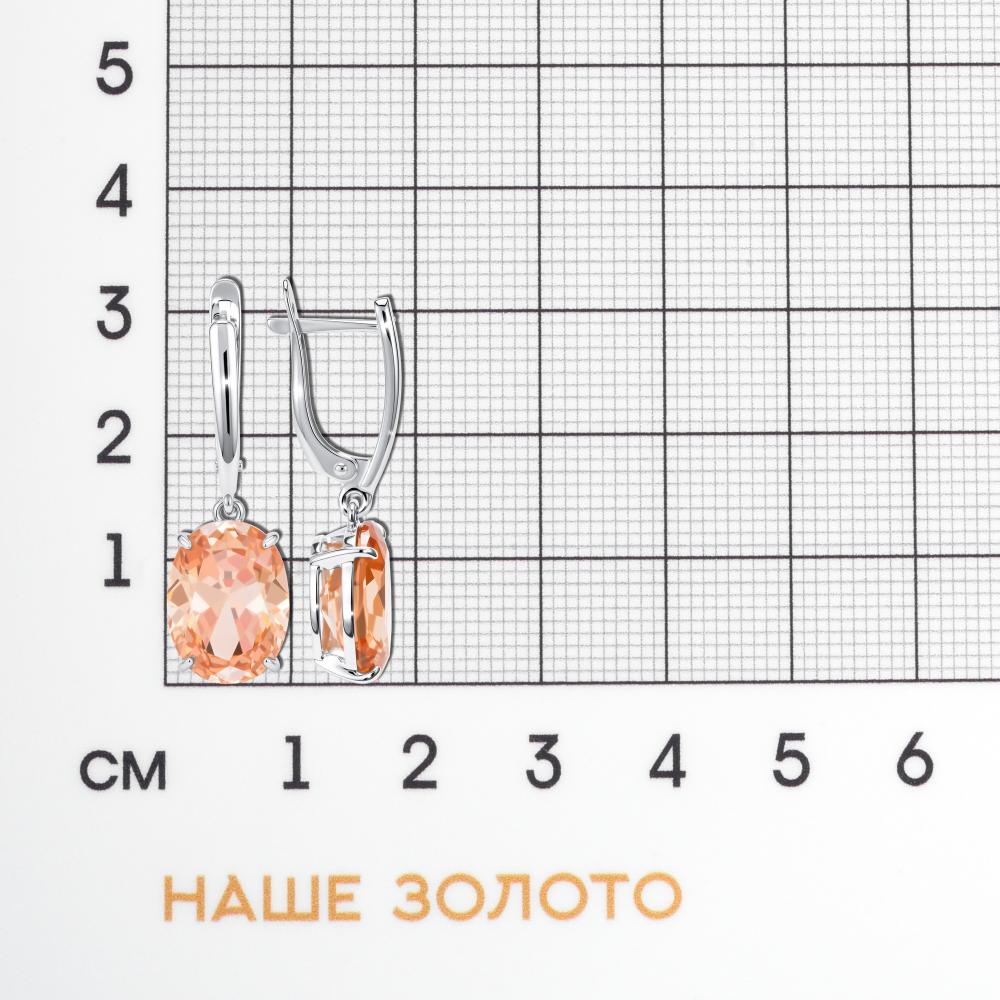 Серебряные серьги подвесные Талант ТБ14-72-0005-14088фш