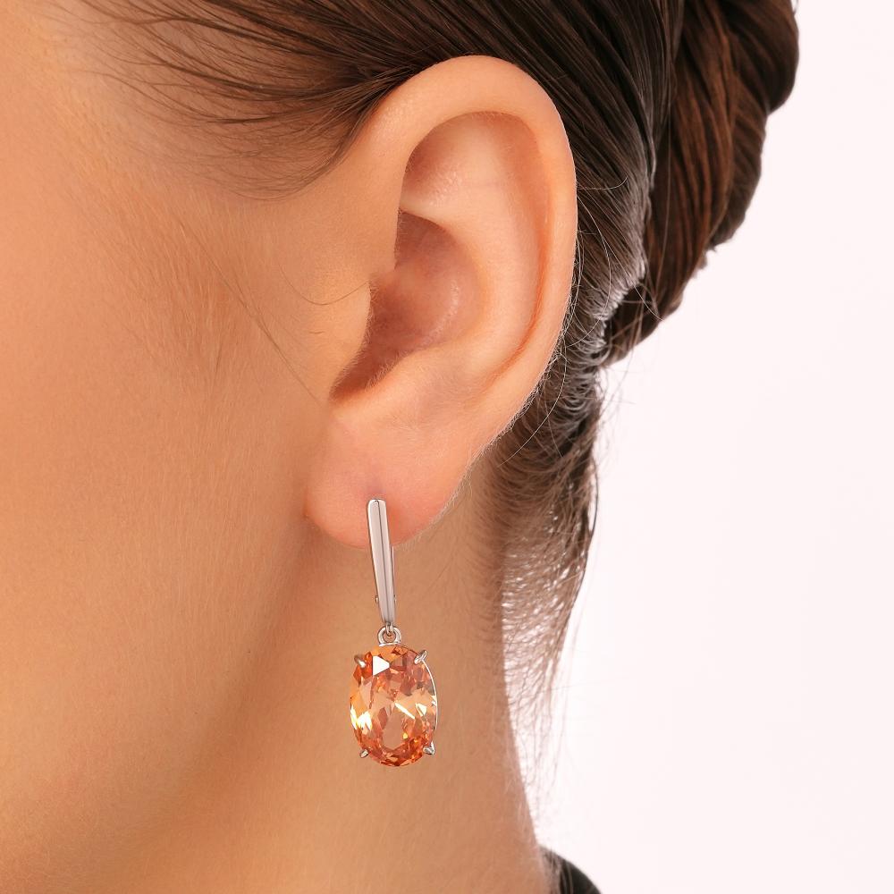Серебряные серьги подвесные Талант ТБ14-72-0005-14088фш