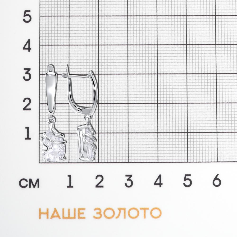 Серебряные серьги подвесные Талант ТБ14-72-0001-15856