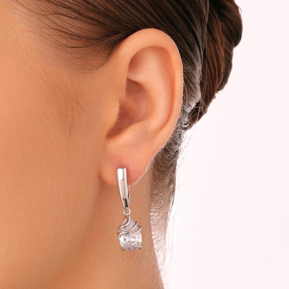 Серебряные серьги подвесные Талант ТБ14-72-0001-15856