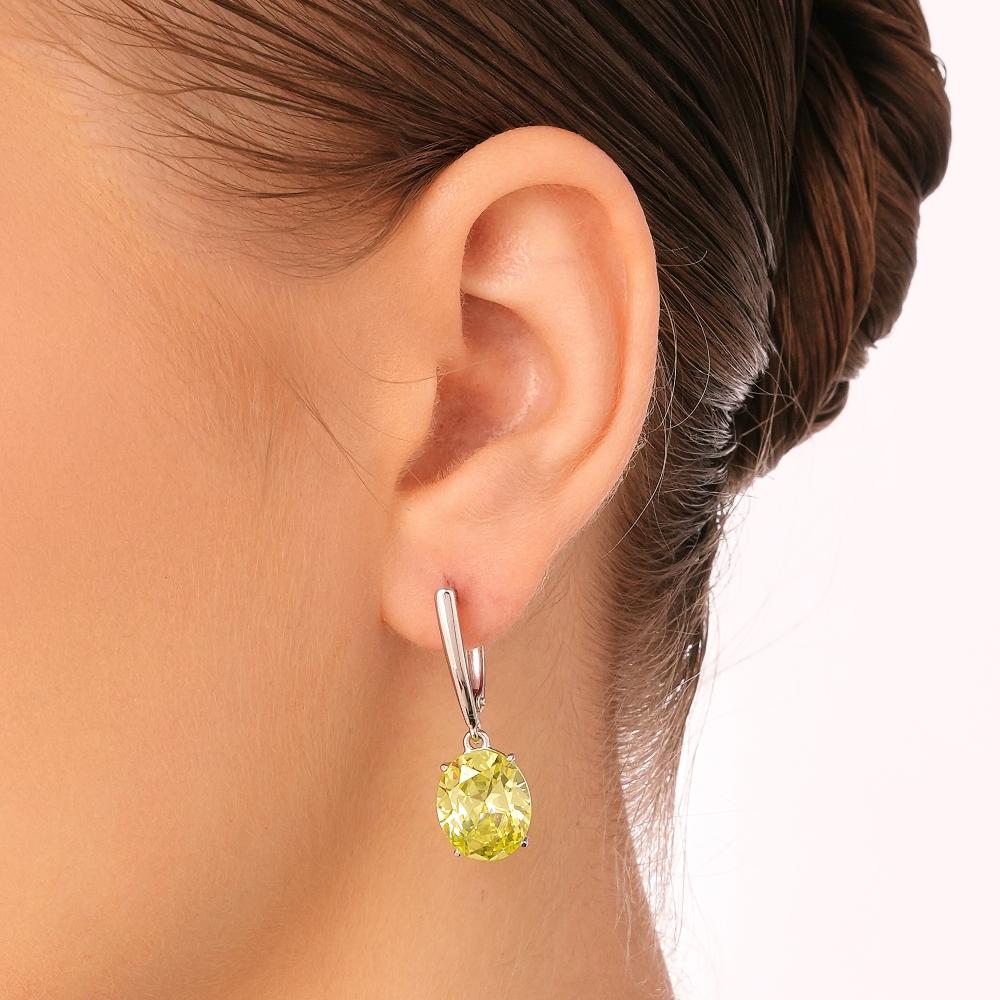 Серебряные серьги подвесные Талант ТБ14-72-000П-14097фхр