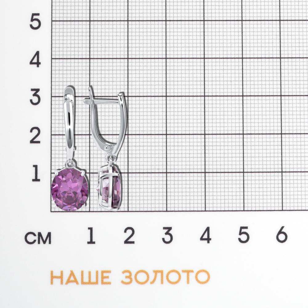Серебряные серьги подвесные Талант ТБ14-72-0006-14097фам