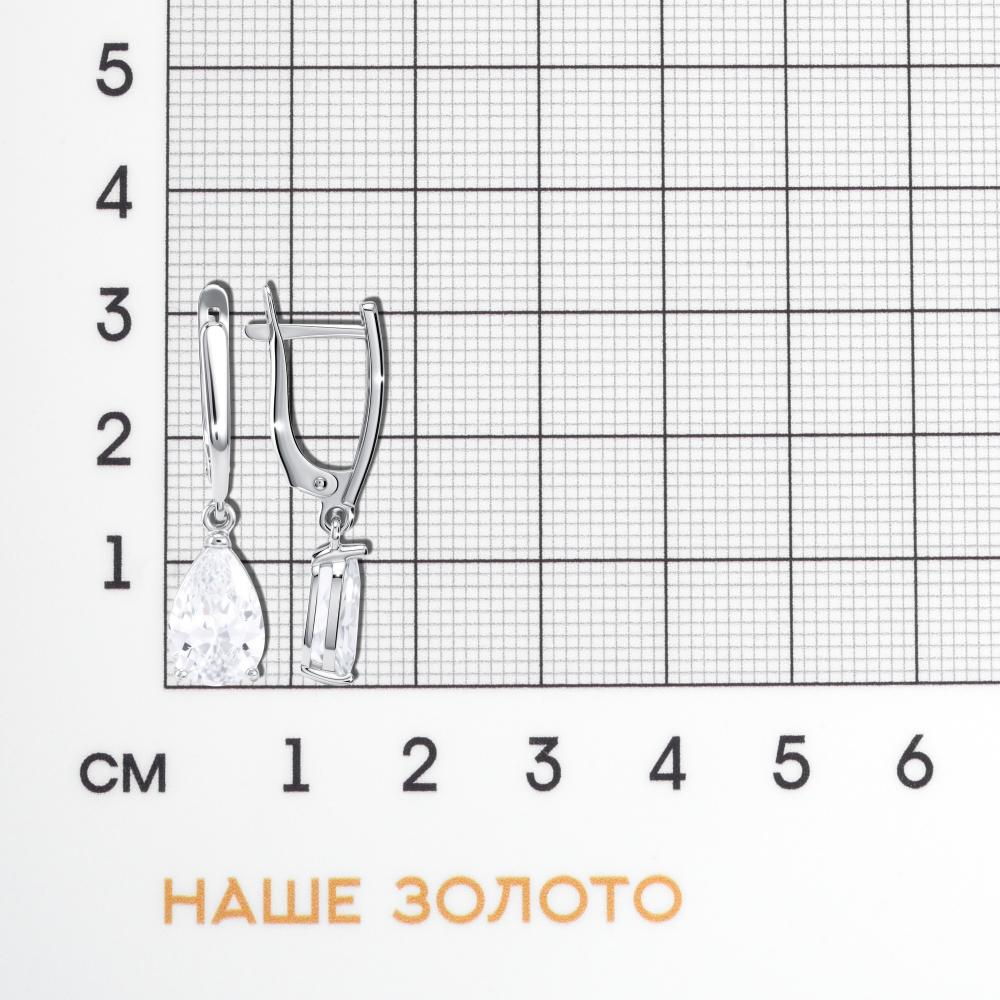 Серебряные серьги подвесные Талант ТБ14-72-0001-14091