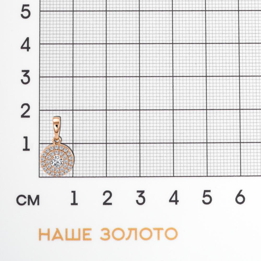 Золотая подвеска Вероника из красного золота 585 пробы 3ВП130-3656