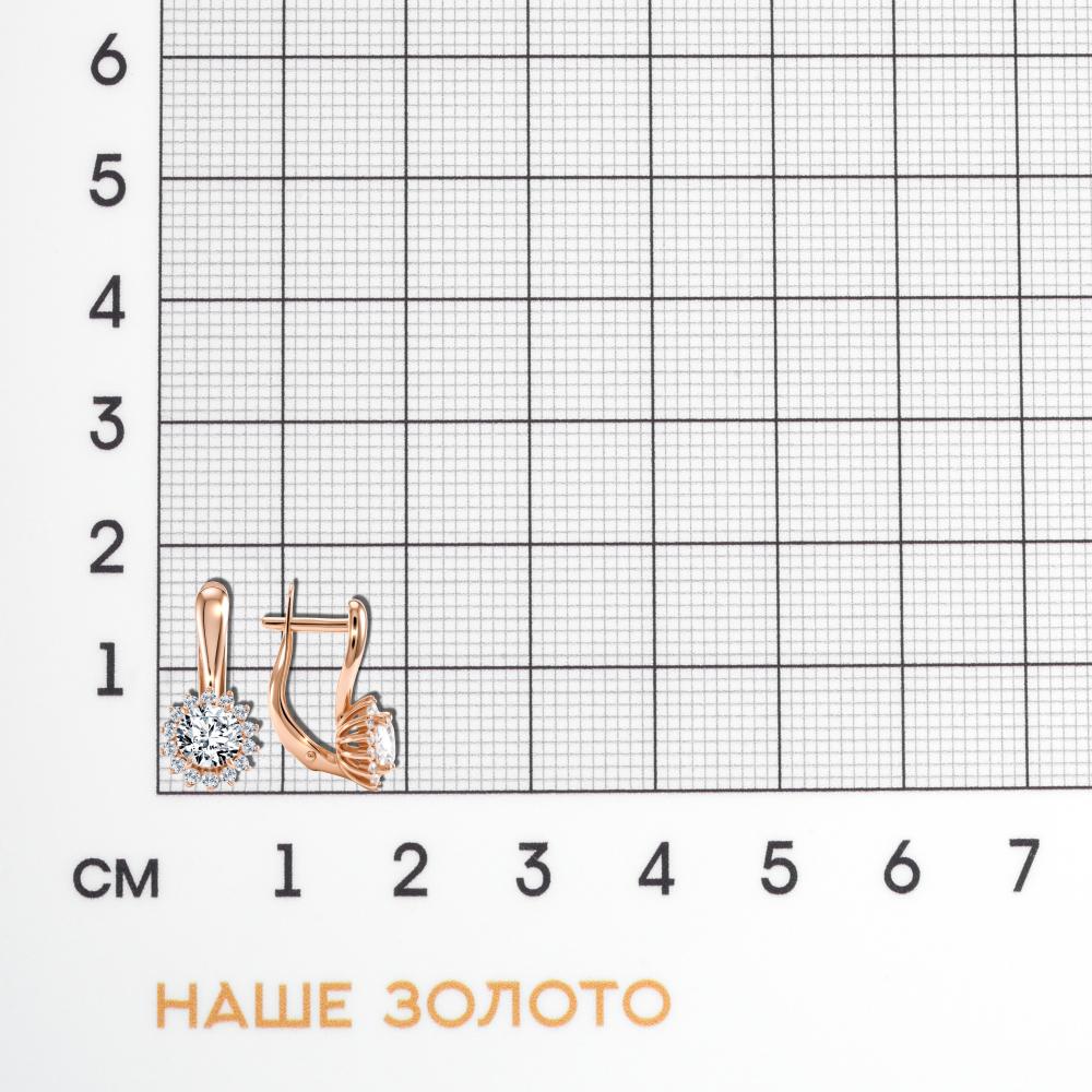 Золотые серьги Вероника из красного золота 585 пробы 3ВС130-4114