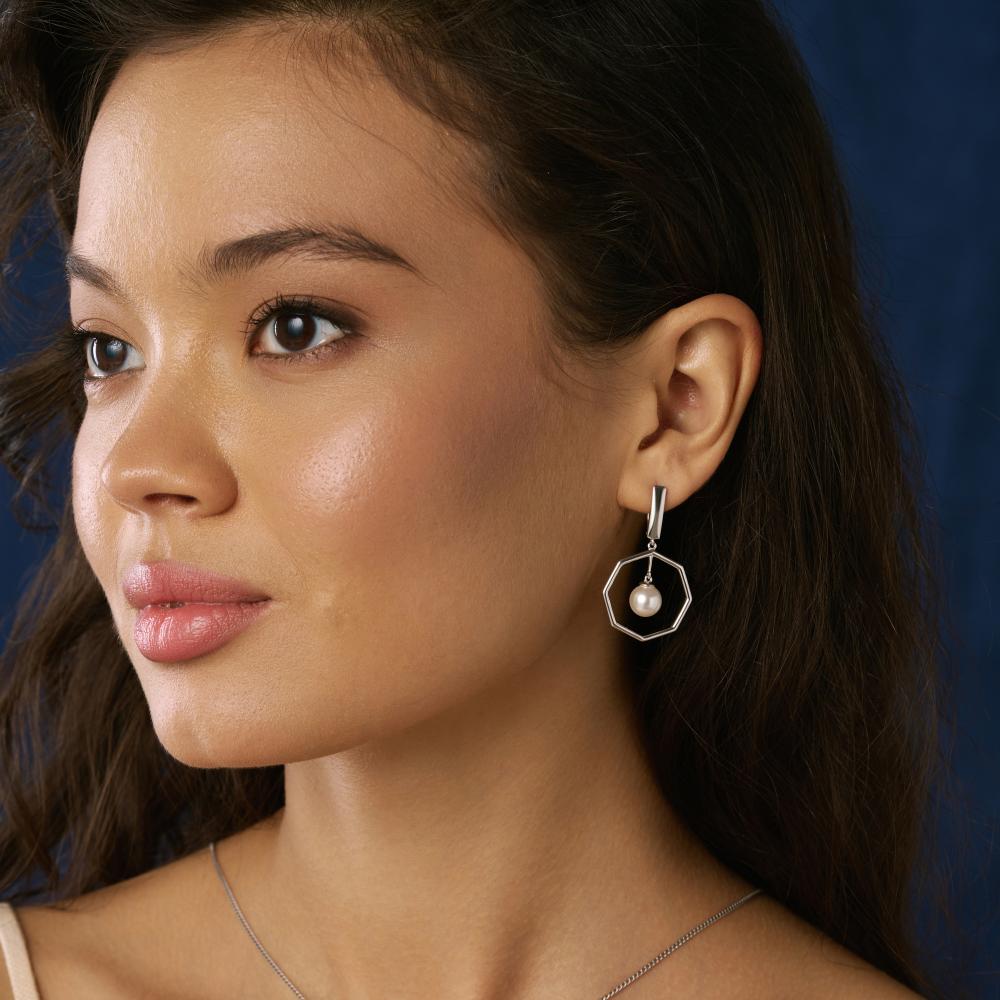 Серебряные серьги подвесные Арина 3А1047992-01250-2S