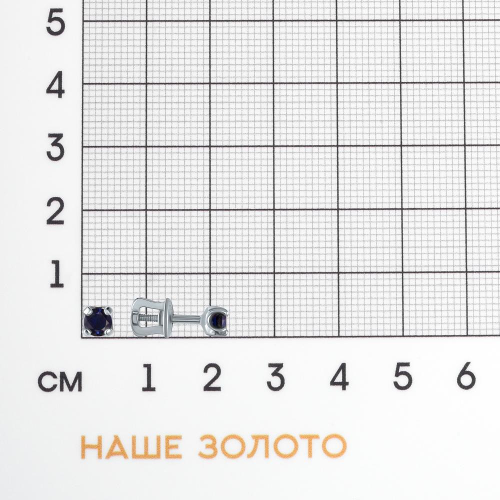 Золотые серьги гвоздики Альтеза из красного золота 585 пробы А920331