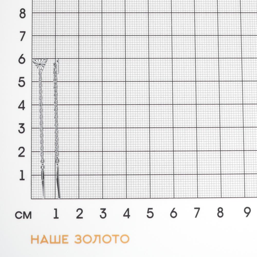 Серебряные серьги протяжки Sokolov ДИ94021808