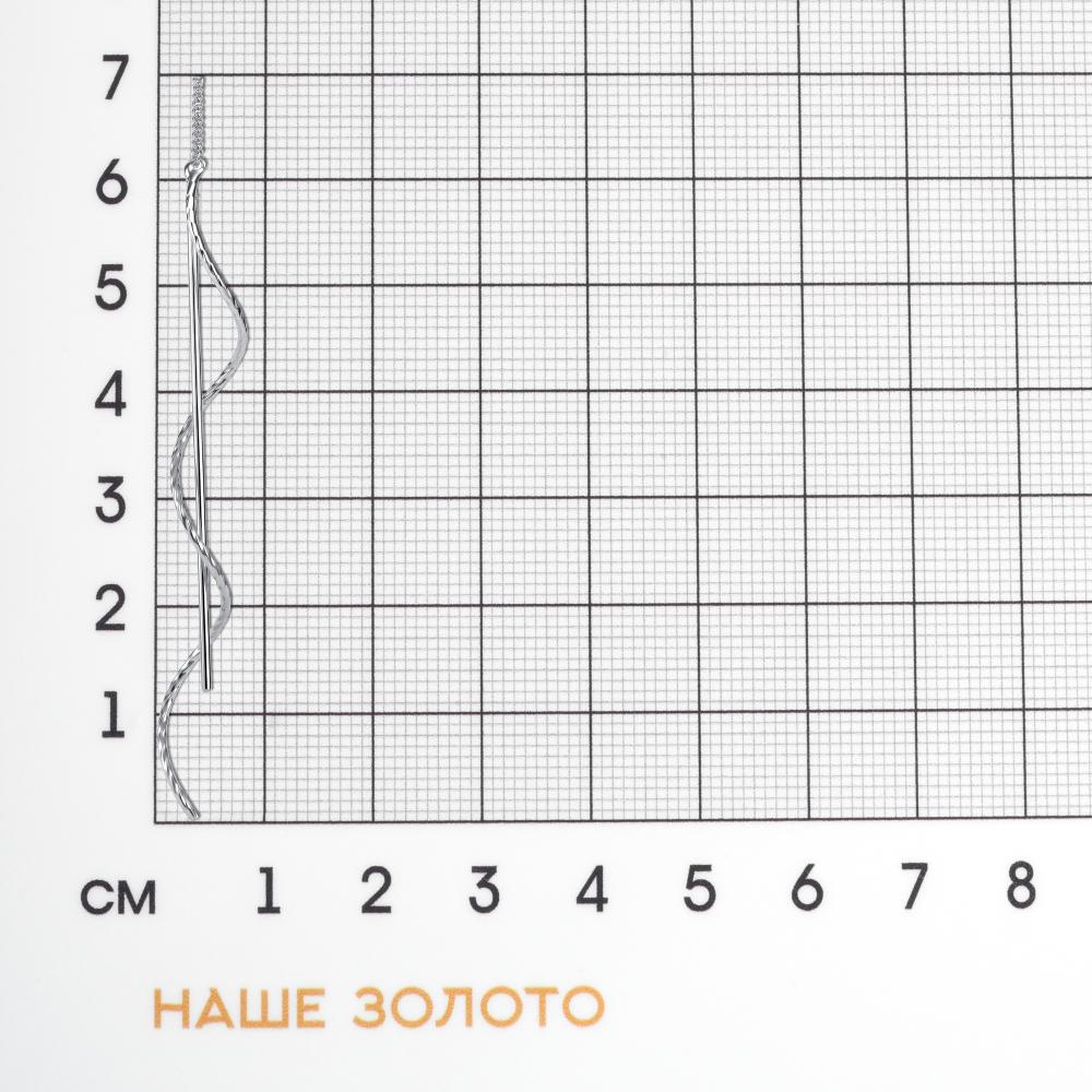 Серебряные серьги протяжки Sokolov ДИ94024445