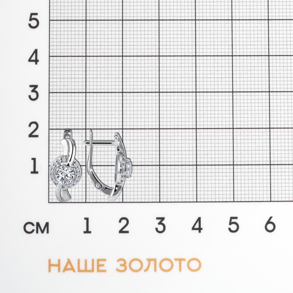 Серебряные серьги  ДИ94-120-00023-1