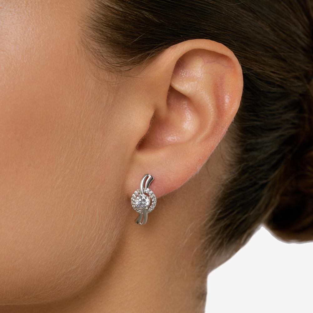 Серебряные серьги  ДИ94-120-00023-1