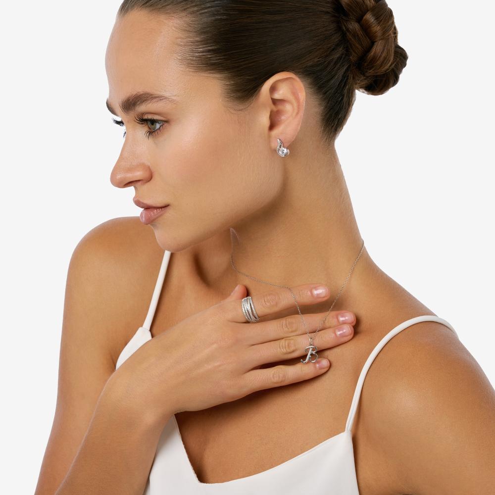 Серебряные серьги  ДИ94-120-00013-1