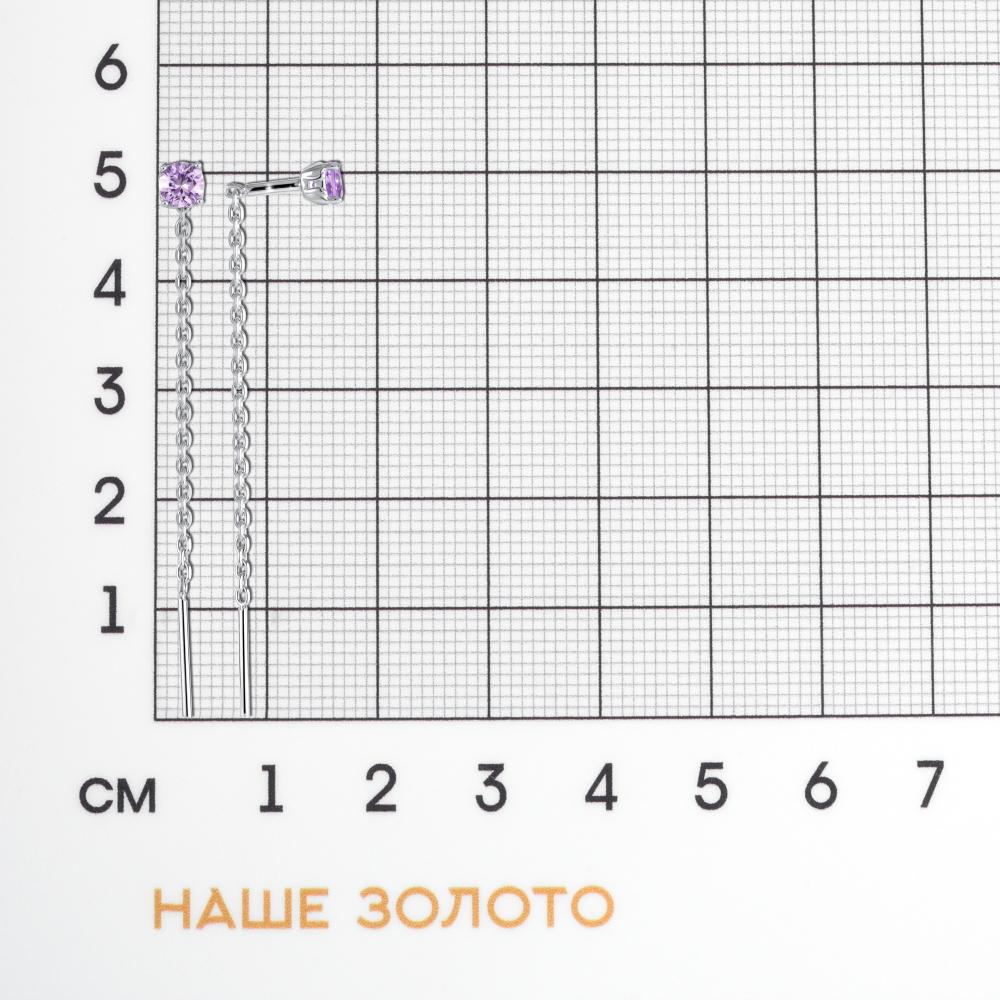 Серебряные серьги протяжки Efremov ЮП12200113899-5