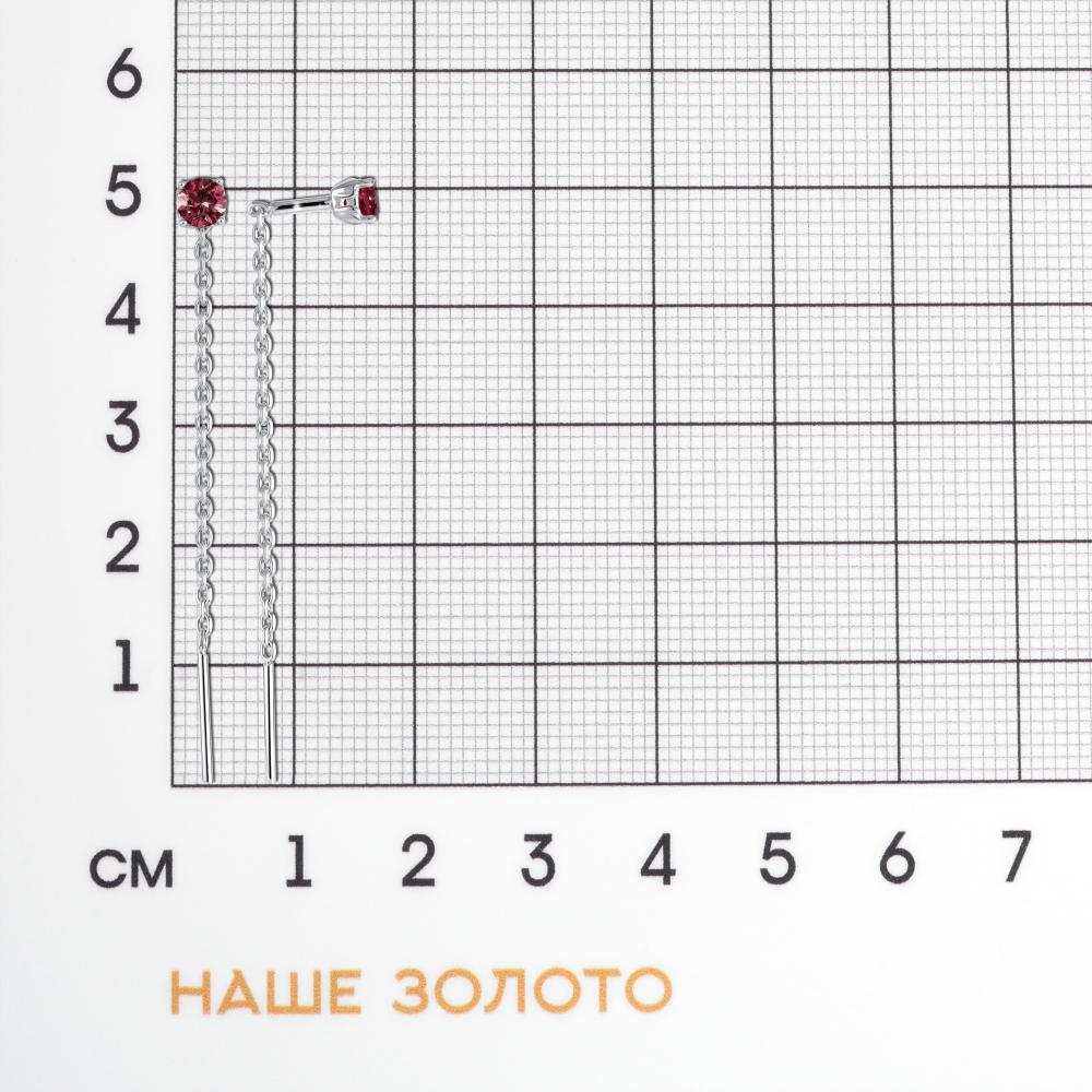 Серебряные серьги протяжки Efremov ЮП12200113899-4