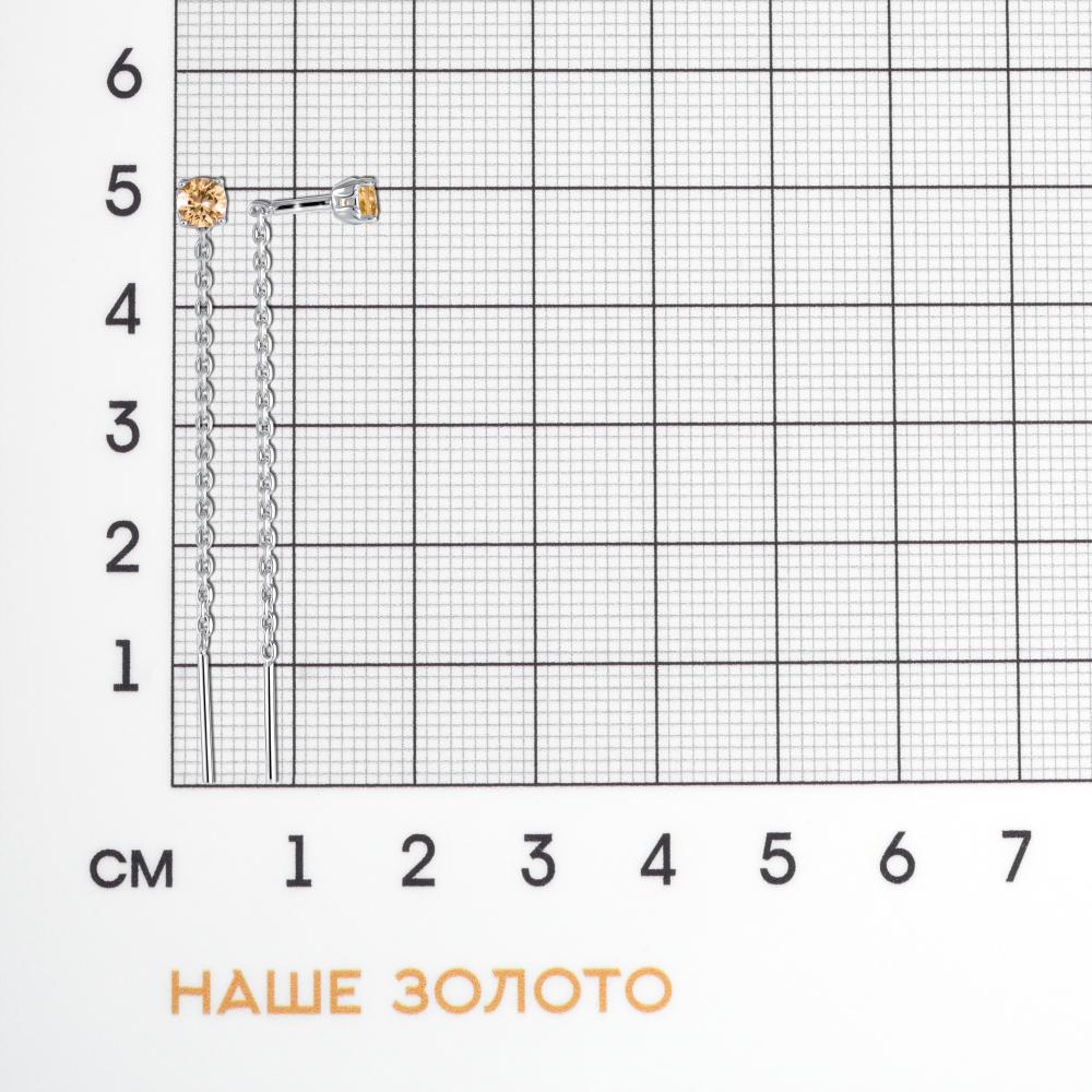 Серебряные серьги протяжки Efremov ЮП12200113899-8