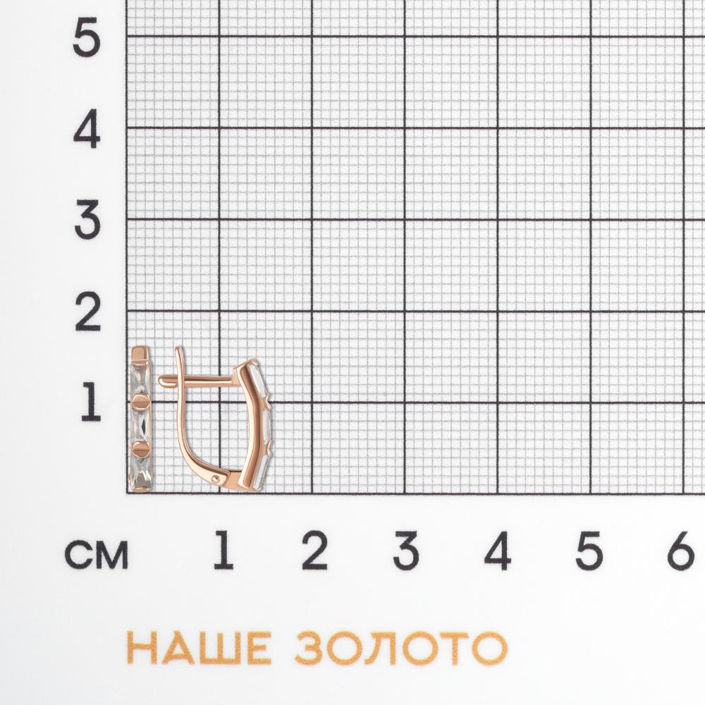 Золотые серьги Ювелирные традиции из красного золота 585 пробы ЮИС120-5825тп