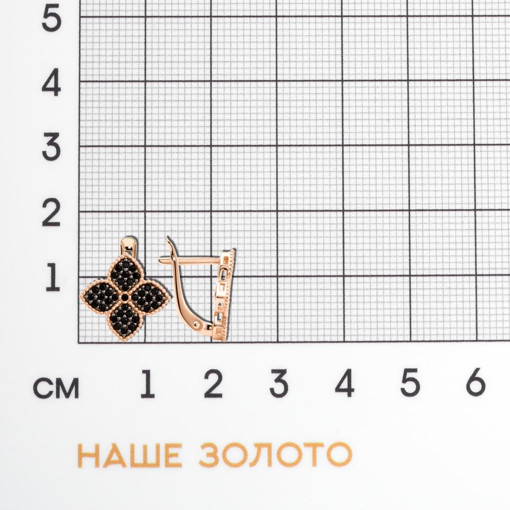Золотые серьги Золотая подкова из красного золота 585 пробы ЯВ903-00221-10-00-21-00