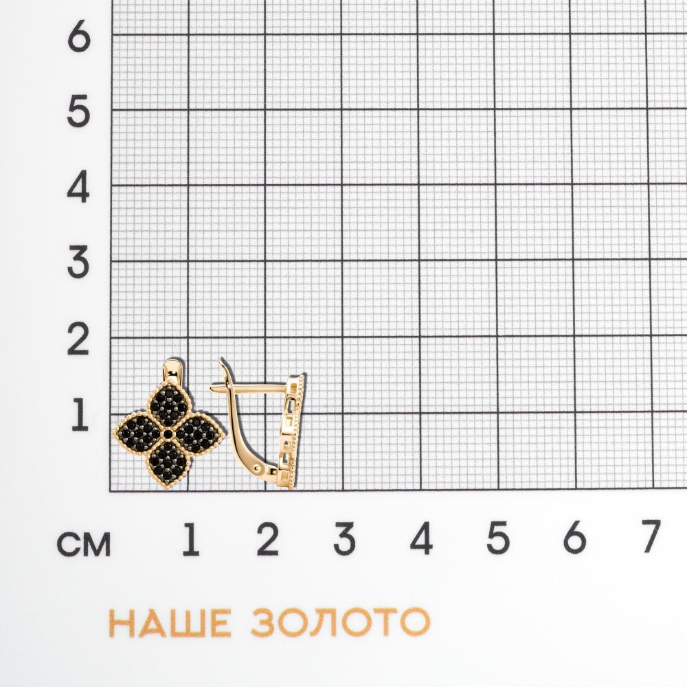 Золотые серьги Золотая подкова из красного золота 585 пробы ЯВ903-00221-30-00-21-00