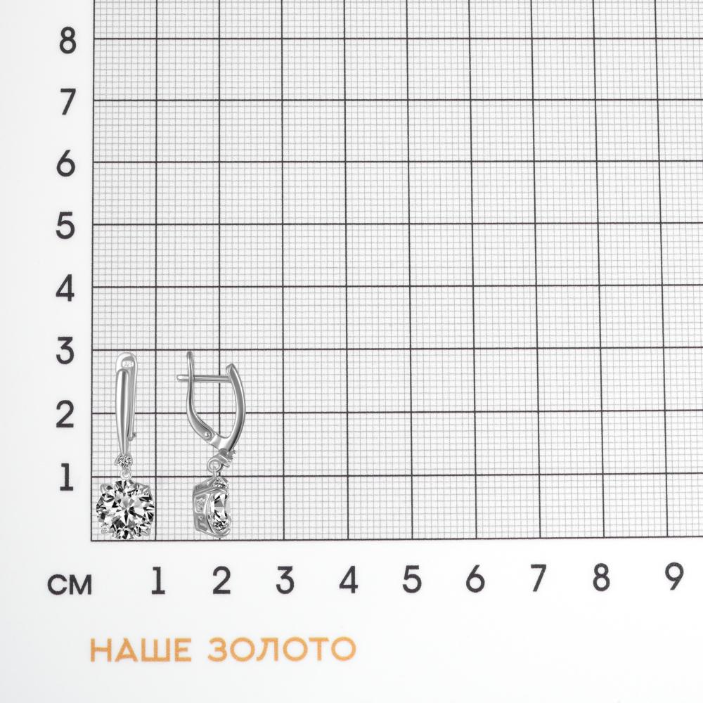 Серебряные серьги подвесные Sokolov ДИ94-121-01653-1