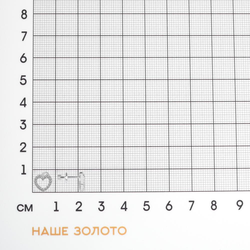 Серебряные серьги гвоздики  ДИ94-122-02257-1