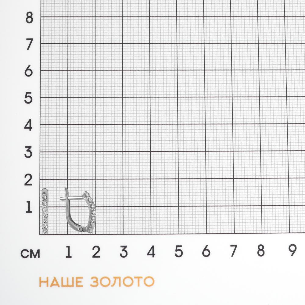Серебряные серьги Иллада  со вставками (фианит) 2ИС122207